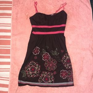 Brown and pink dress☺️